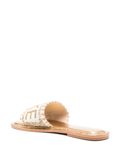 Lake como beads flat sandals