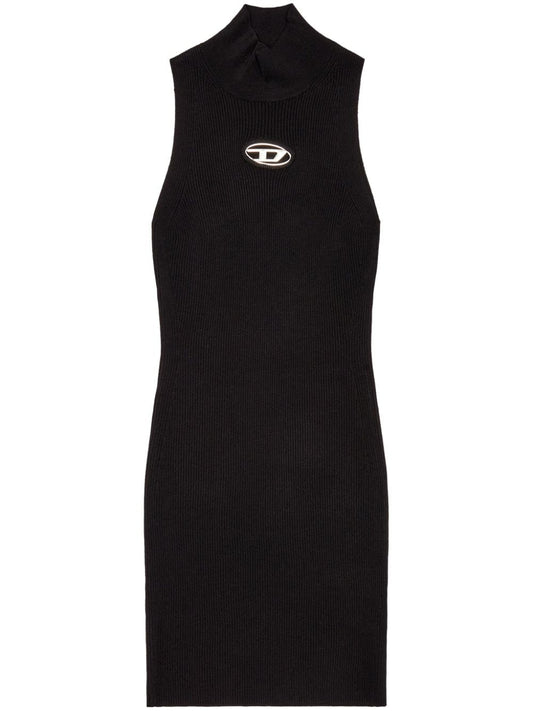 Logo turtleneck mini dress