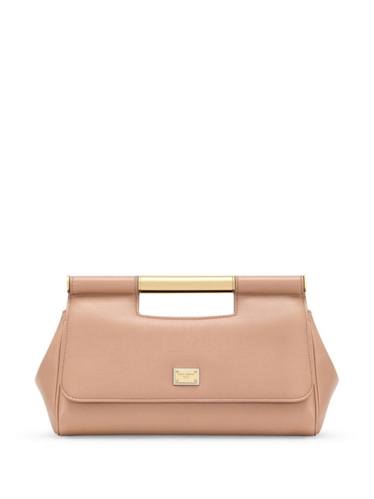 Sicily medium leather clutch