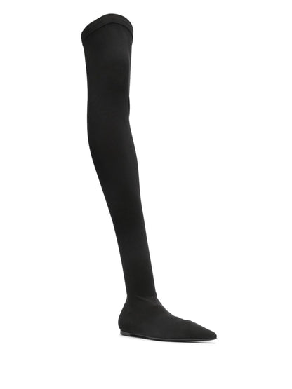 Stretch jersey over-the-knee boots