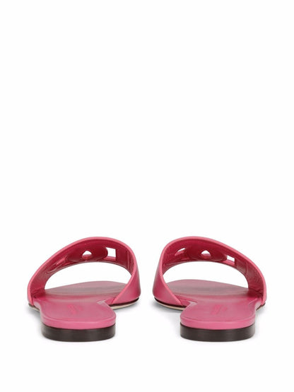 Dg logo leather slides