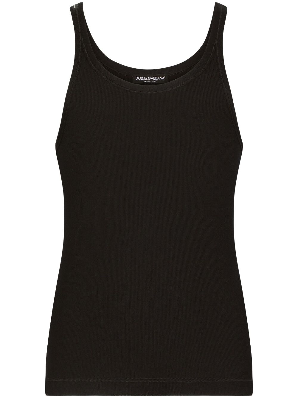 Ribbed cotton tank top