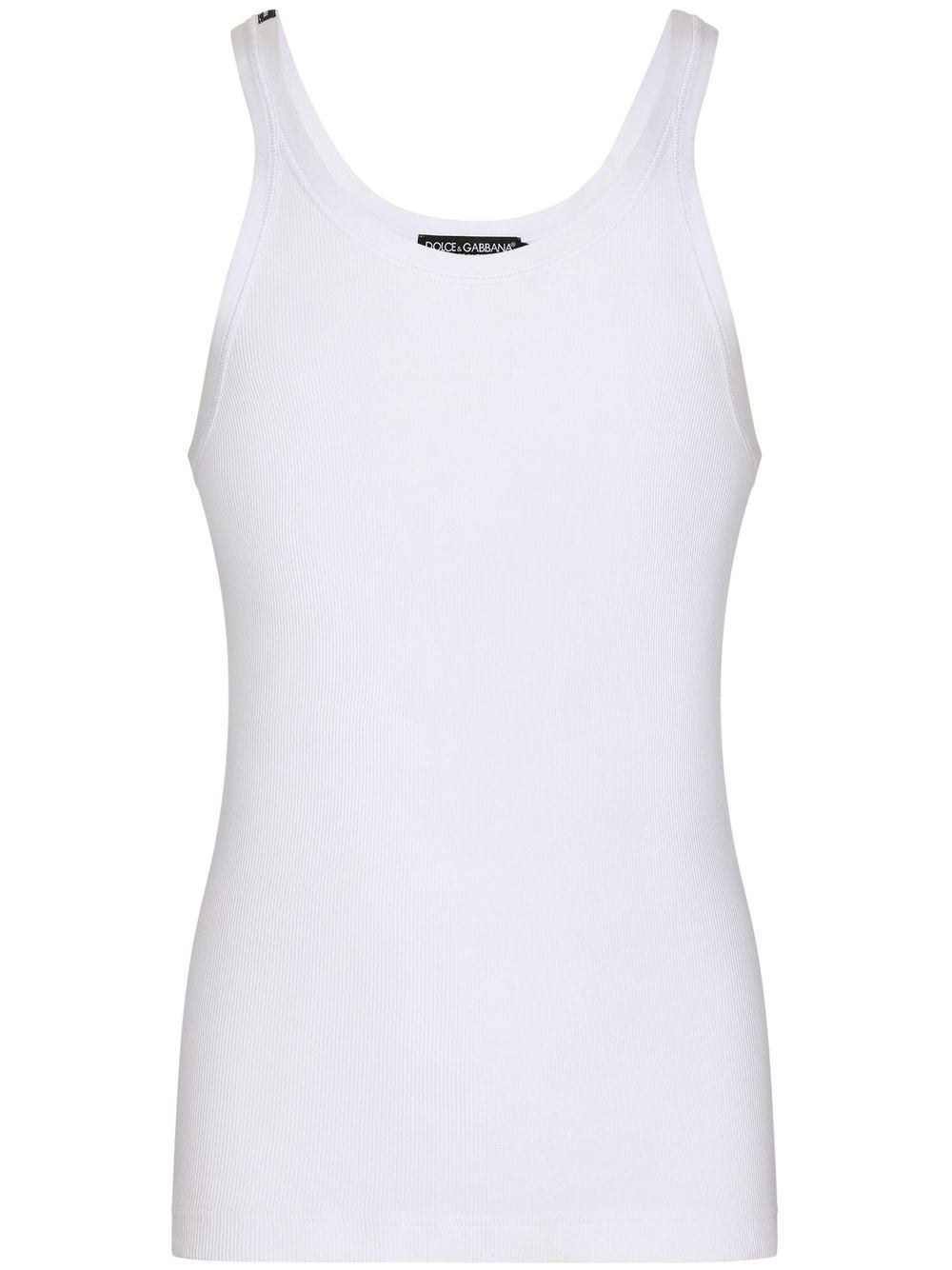 Ribbed cotton tank top