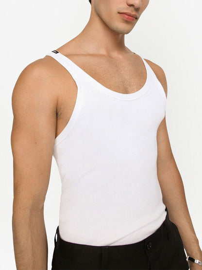 Ribbed cotton tank top