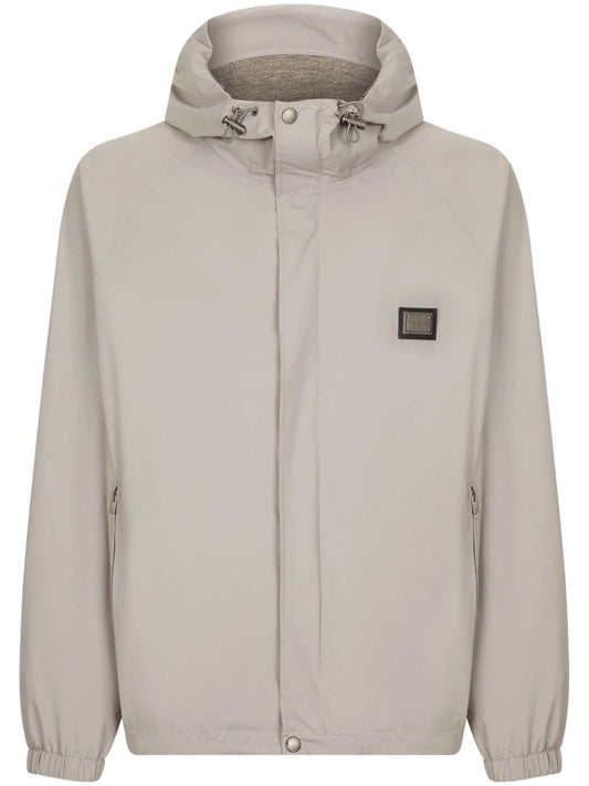 Nylon hooded jacket