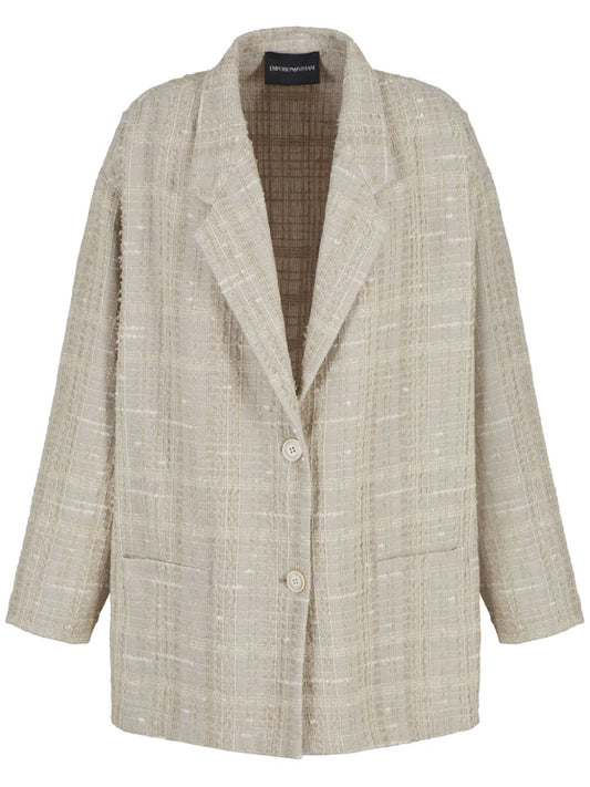 Cotton single-breasted blazer