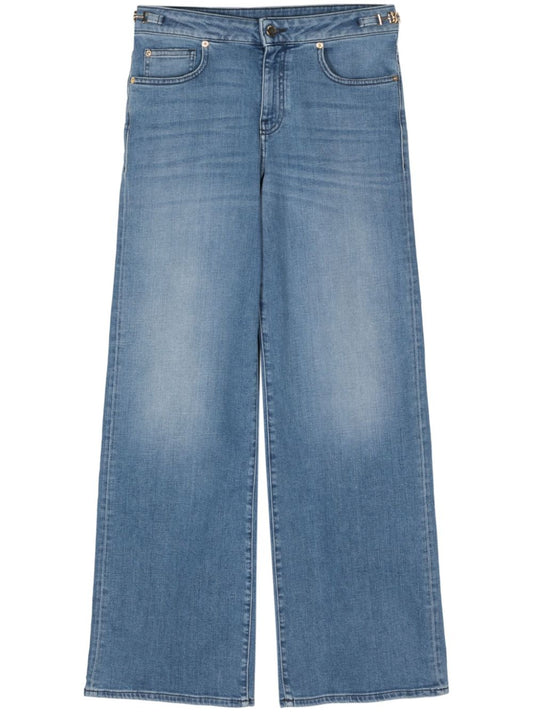 Wide-leg denim jeans