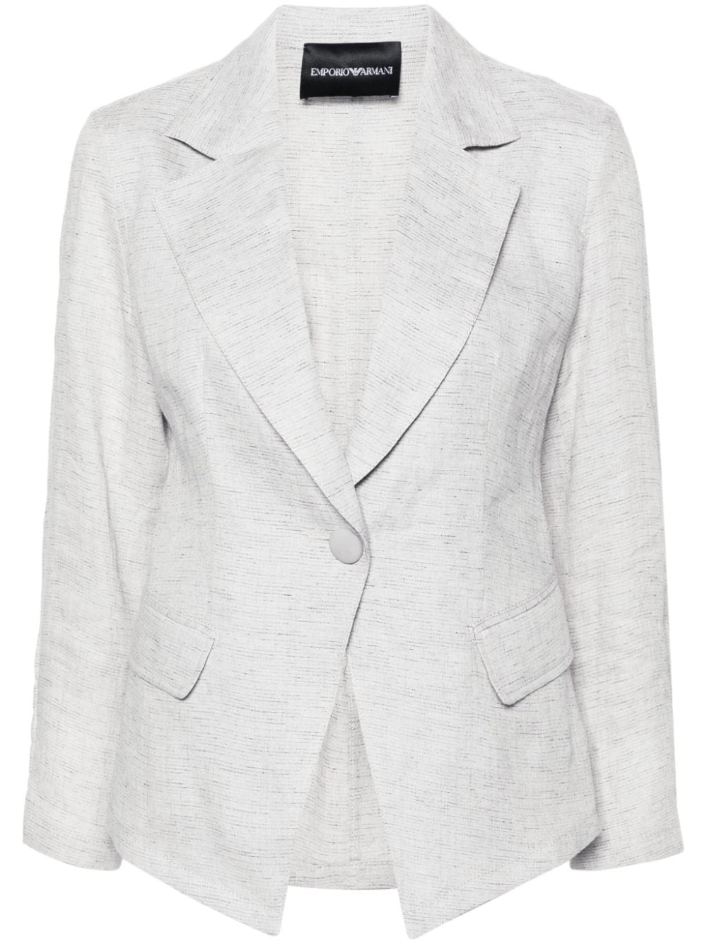 Linen single-breasted blazer jacket