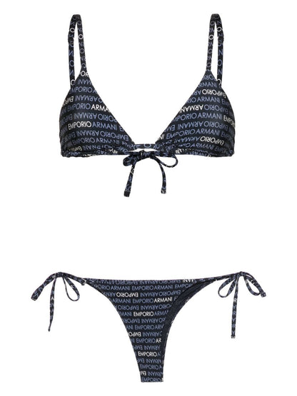 Allover logo triangle bikini set