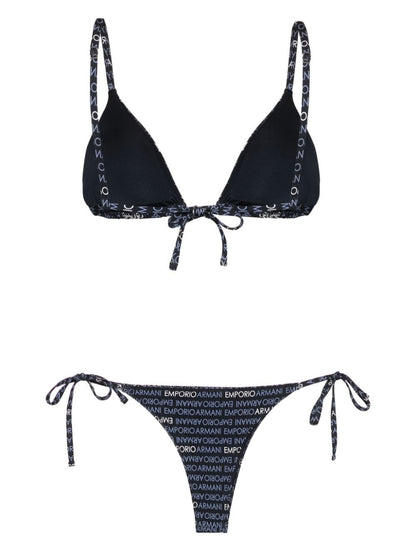 Allover logo triangle bikini set