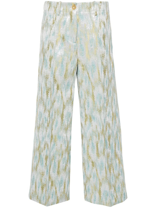 Printed cropped trousers