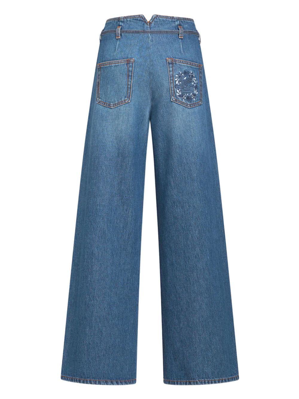 Wide leg denim jeans