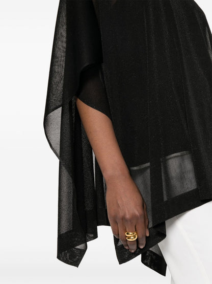 Semi-sheer cape