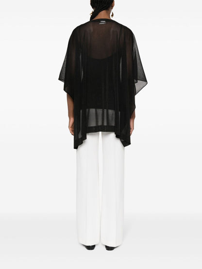 Semi-sheer cape