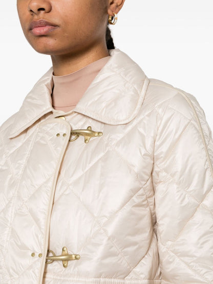 Quilted mini 3-hook caban jacket