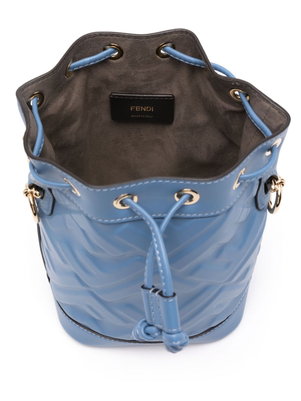 Mon tresor mini leather bucket bag