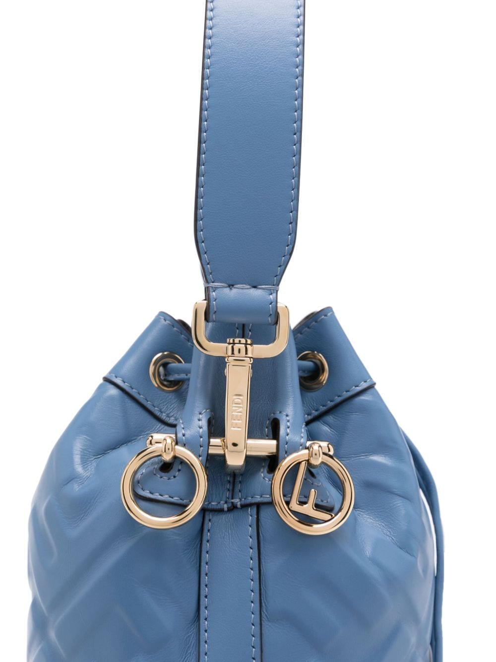 Mon tresor mini leather bucket bag