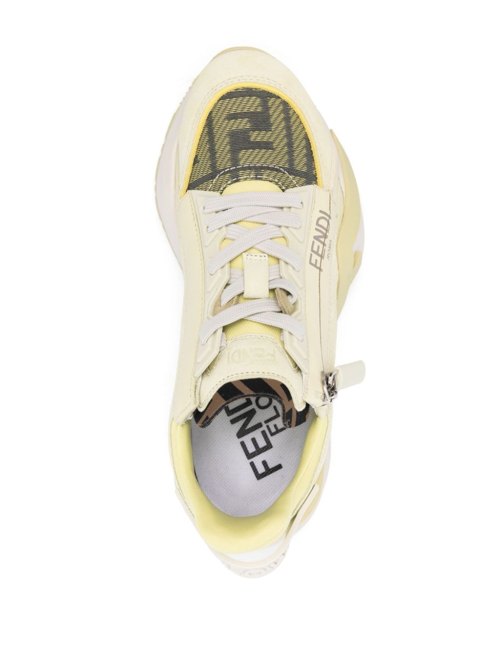 Fendi flow leather sneakers