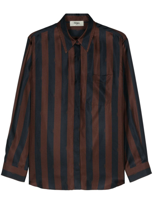 Striped silk shirt