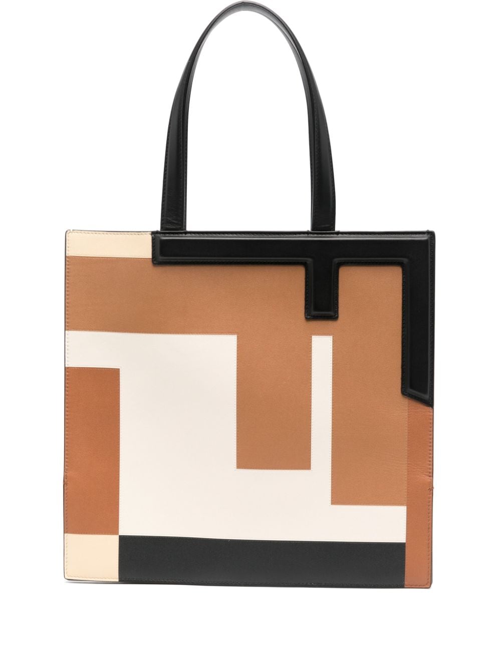 Fendi flip medium leather tote