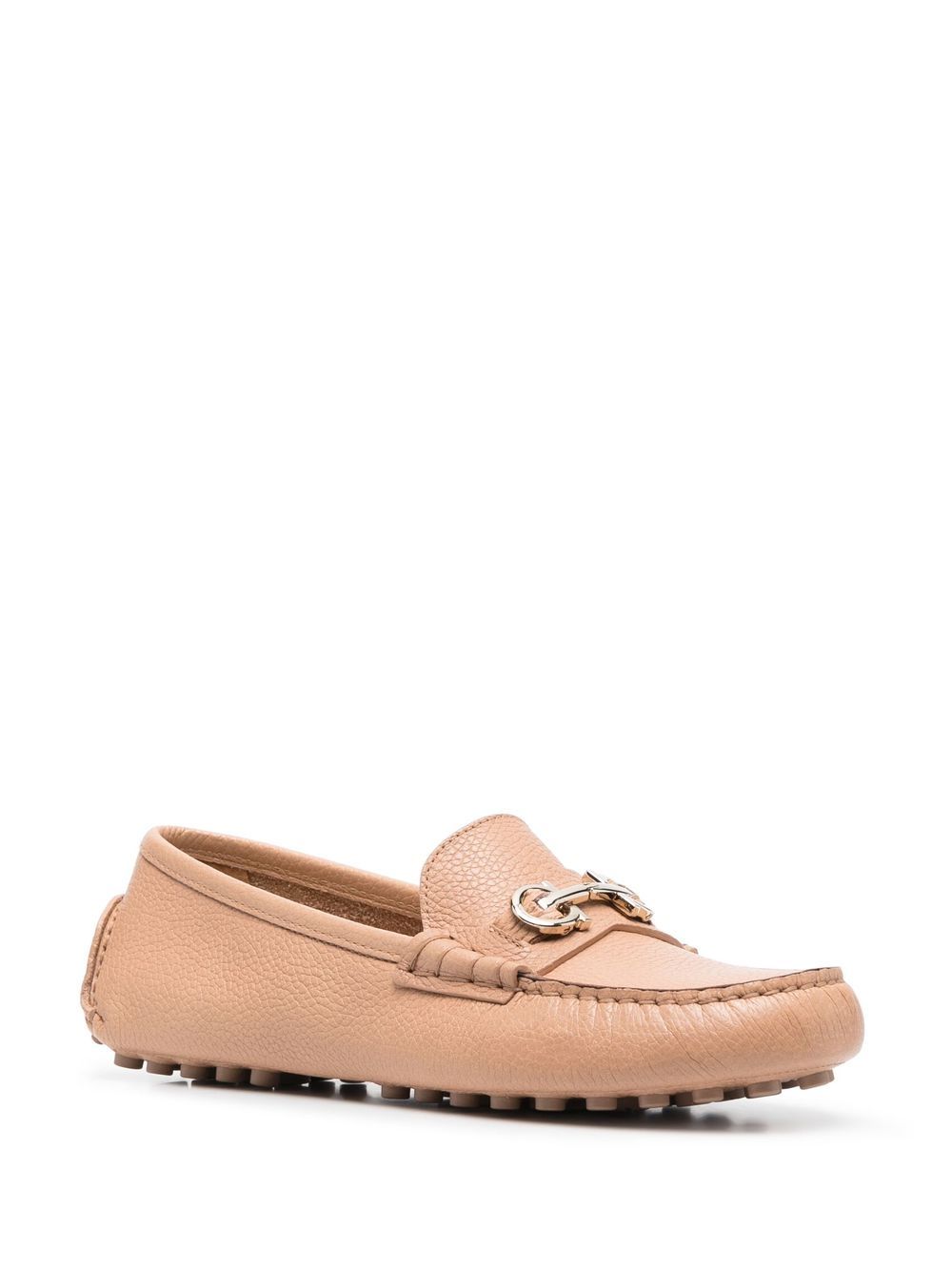 Gancini leather loafers