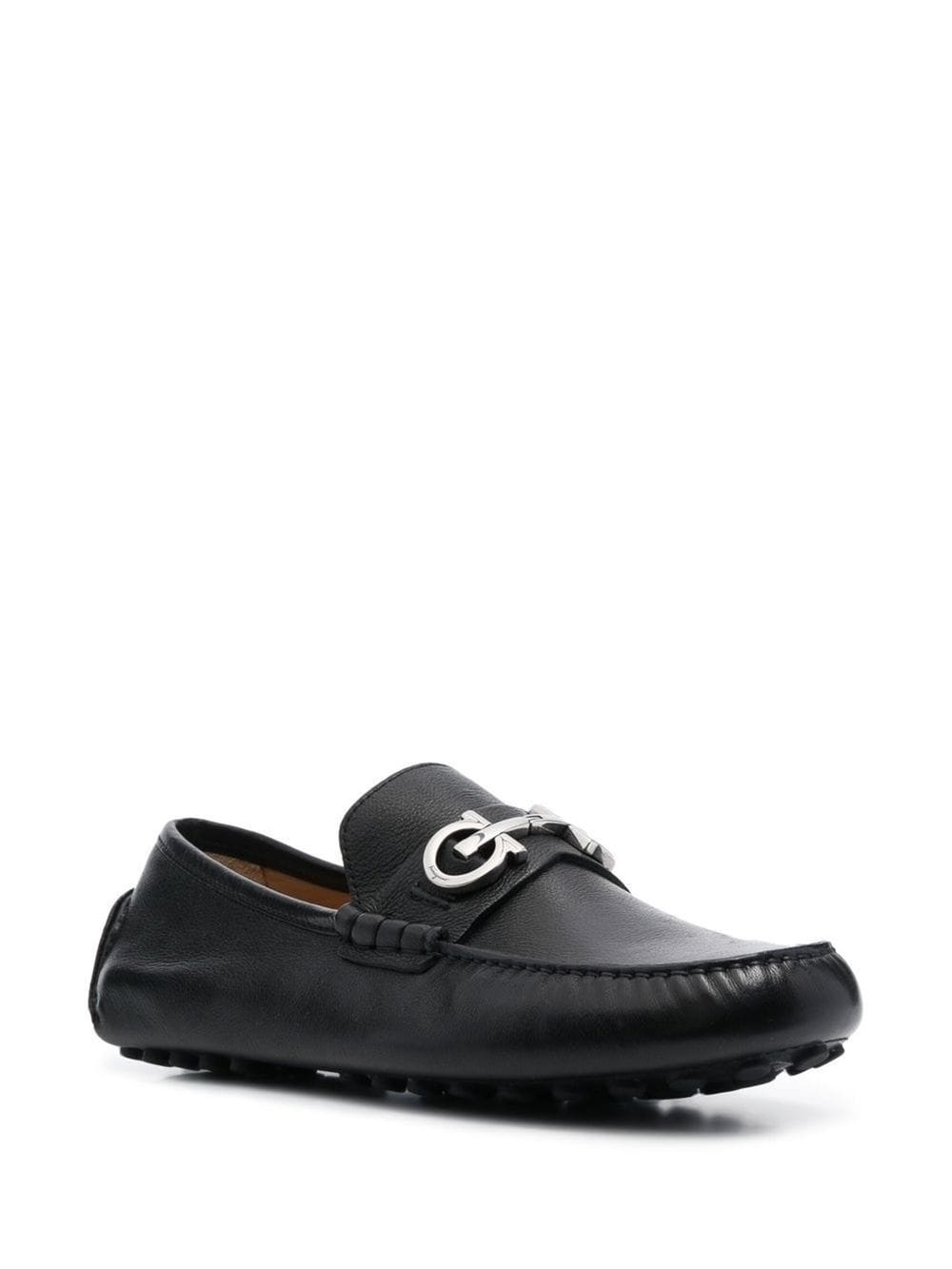 Gancini leather drivers shoes