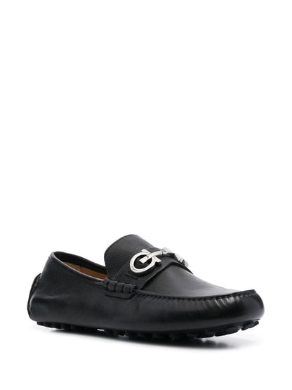 Gancini leather drivers shoes