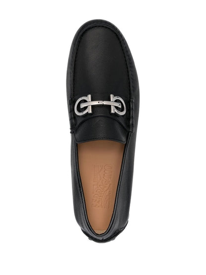 Gancini leather drivers shoes