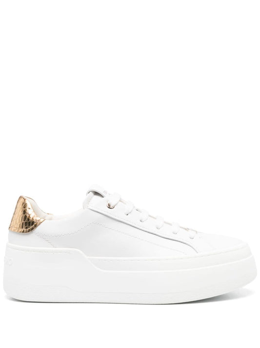 Platform leather sneakers