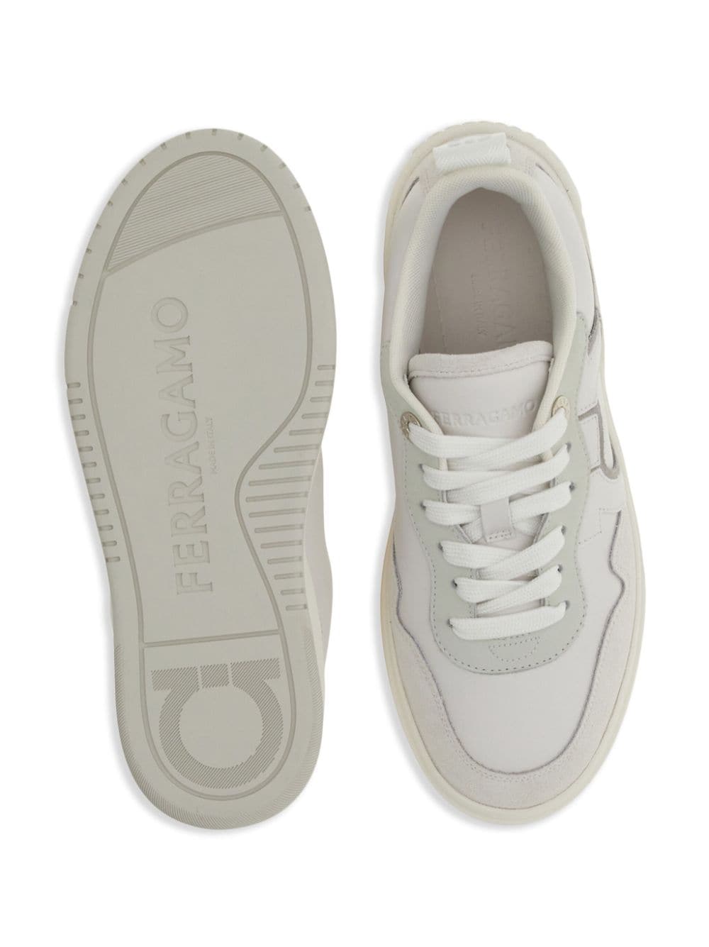 Gancini leather sneakers