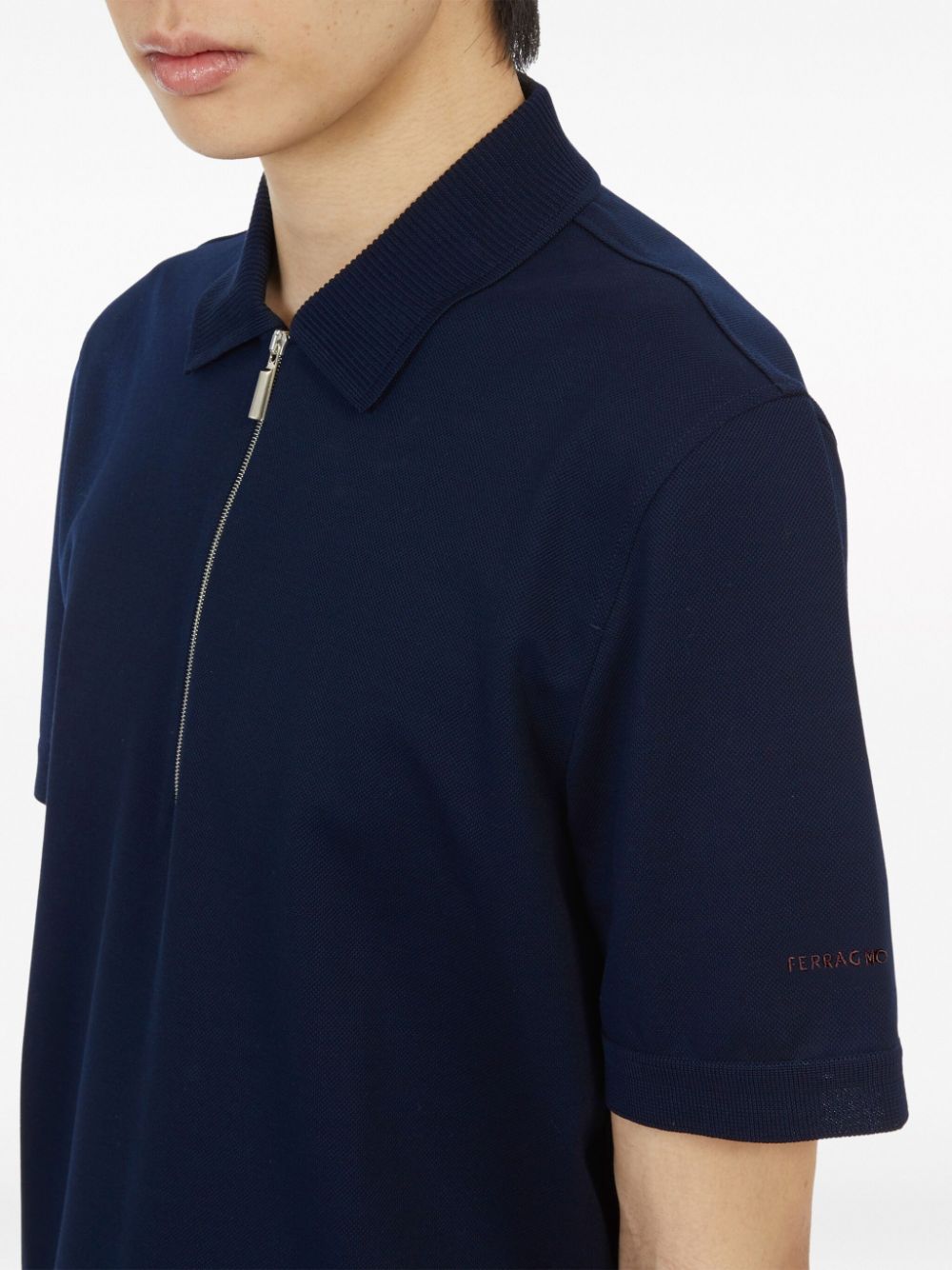 Piquet cotton polo shirt