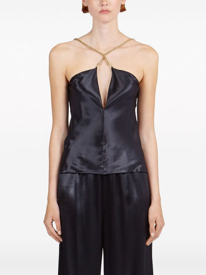 Satin sleeveless top
