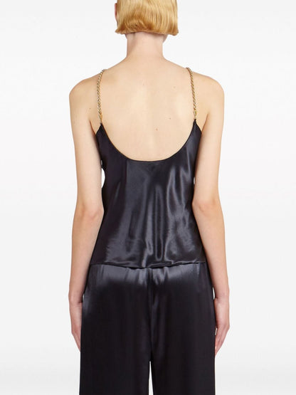 Satin sleeveless top