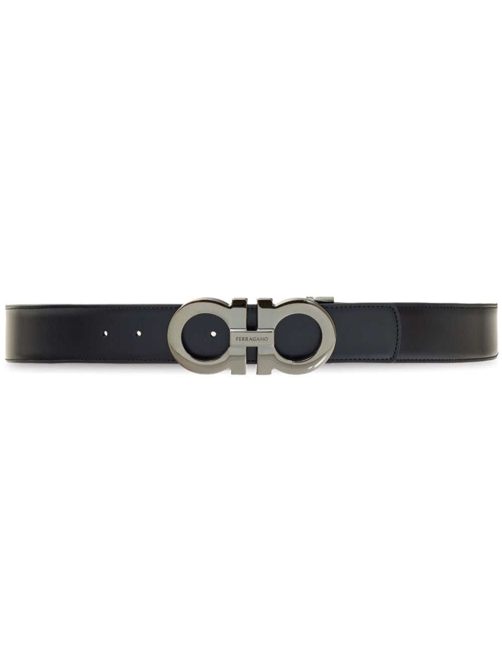 Gancini leather belt