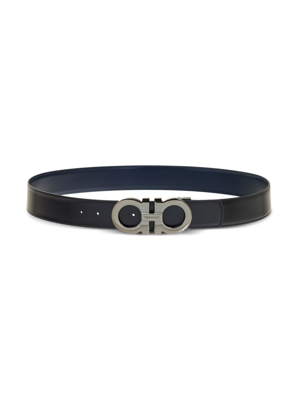 Gancini leather belt