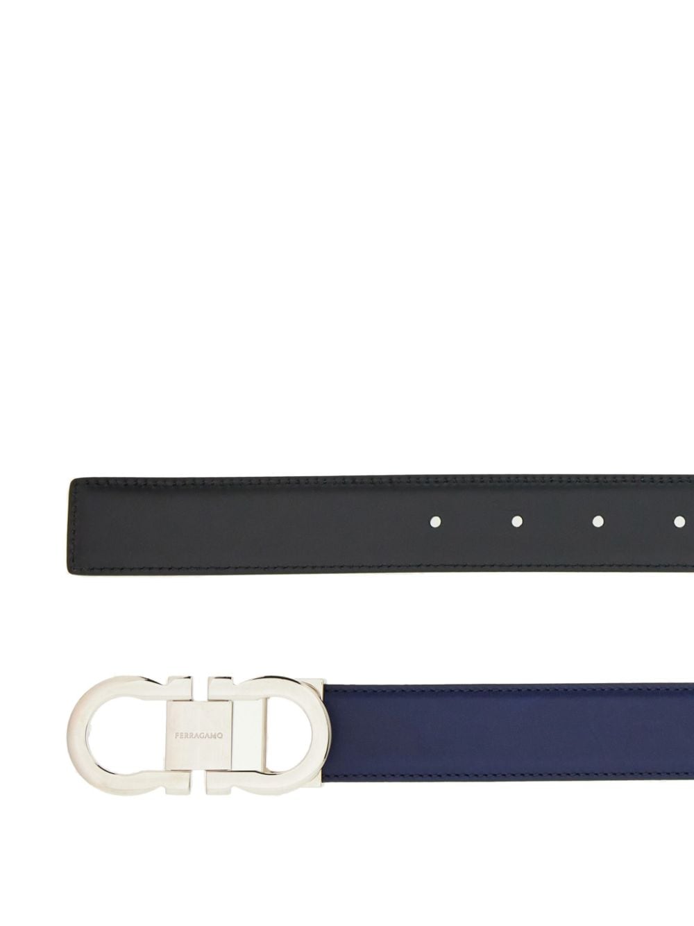 Gancini leather belt