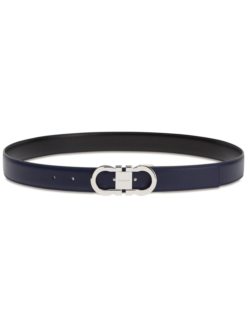 Gancini leather belt