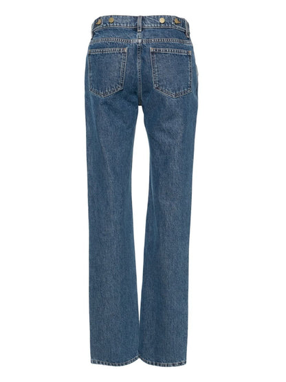 Straight leg denim jeans