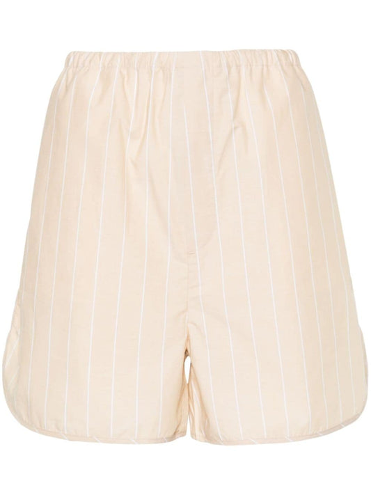 Striped drawstring shorts