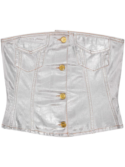 Organic cotton denim corset