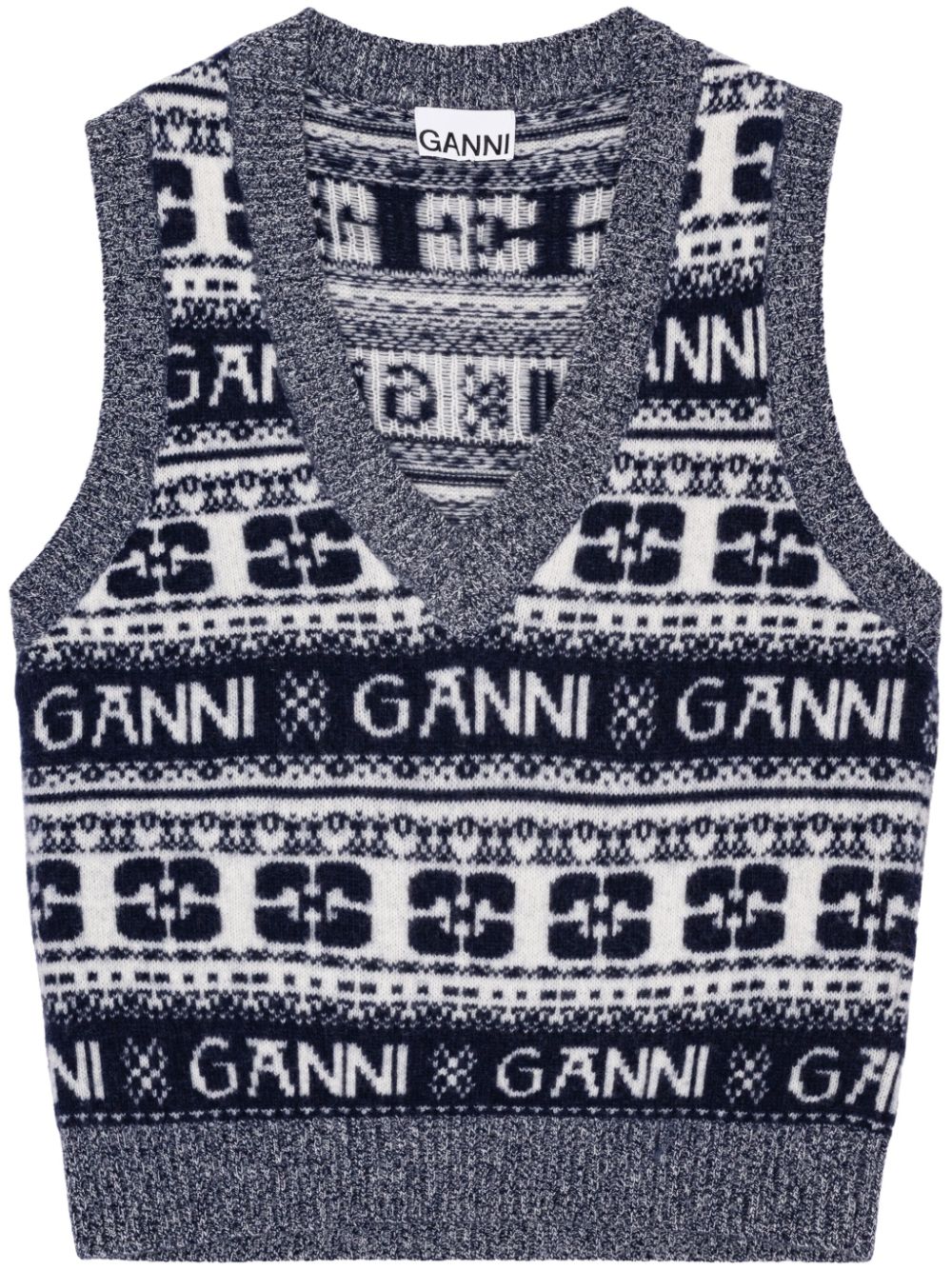 Logo wool vest