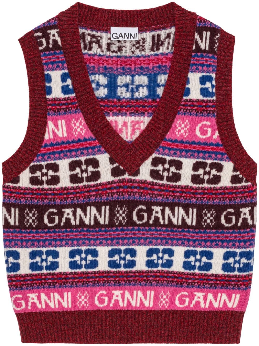 Logo wool vest