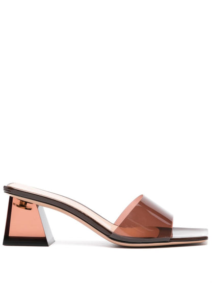 Cosmic patent leather heel mules