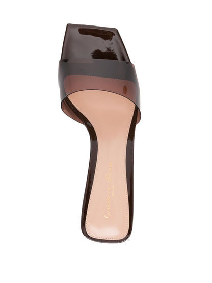 Cosmic patent leather heel mules