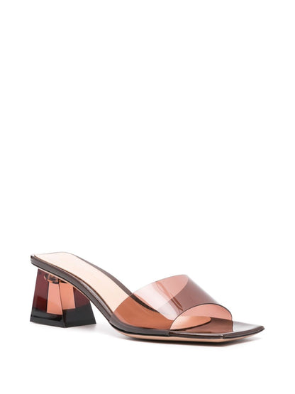 Cosmic patent leather heel mules