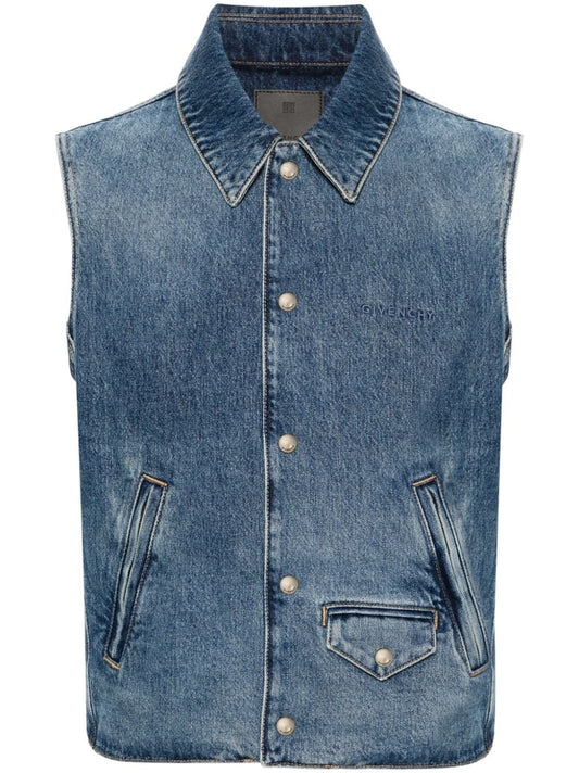 Denim cotton vest