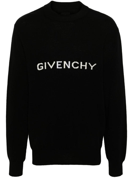 Logo wool crewneck sweater