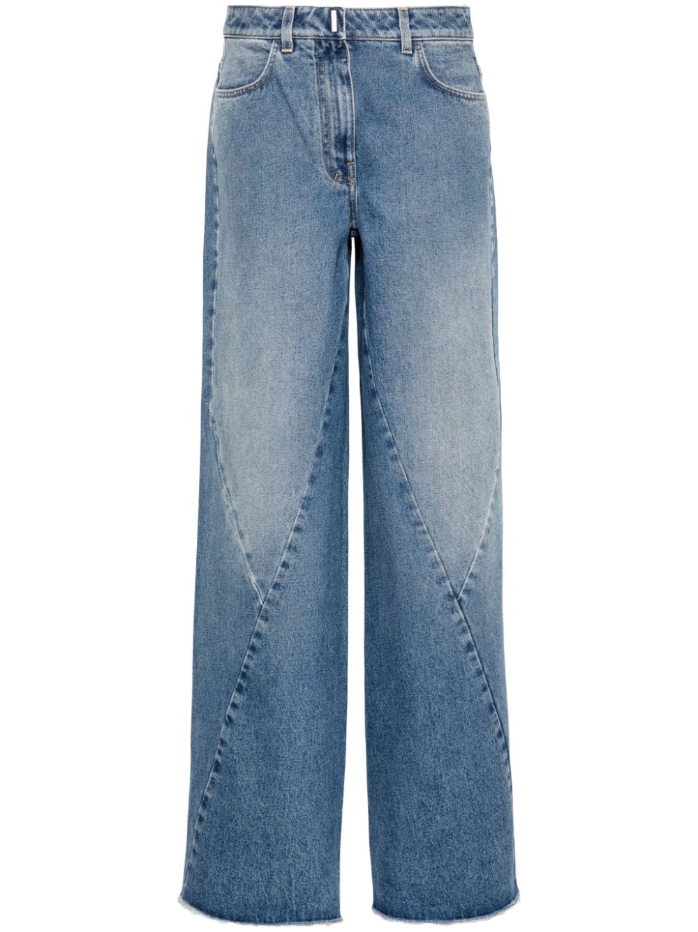 Wide leg denim jeans