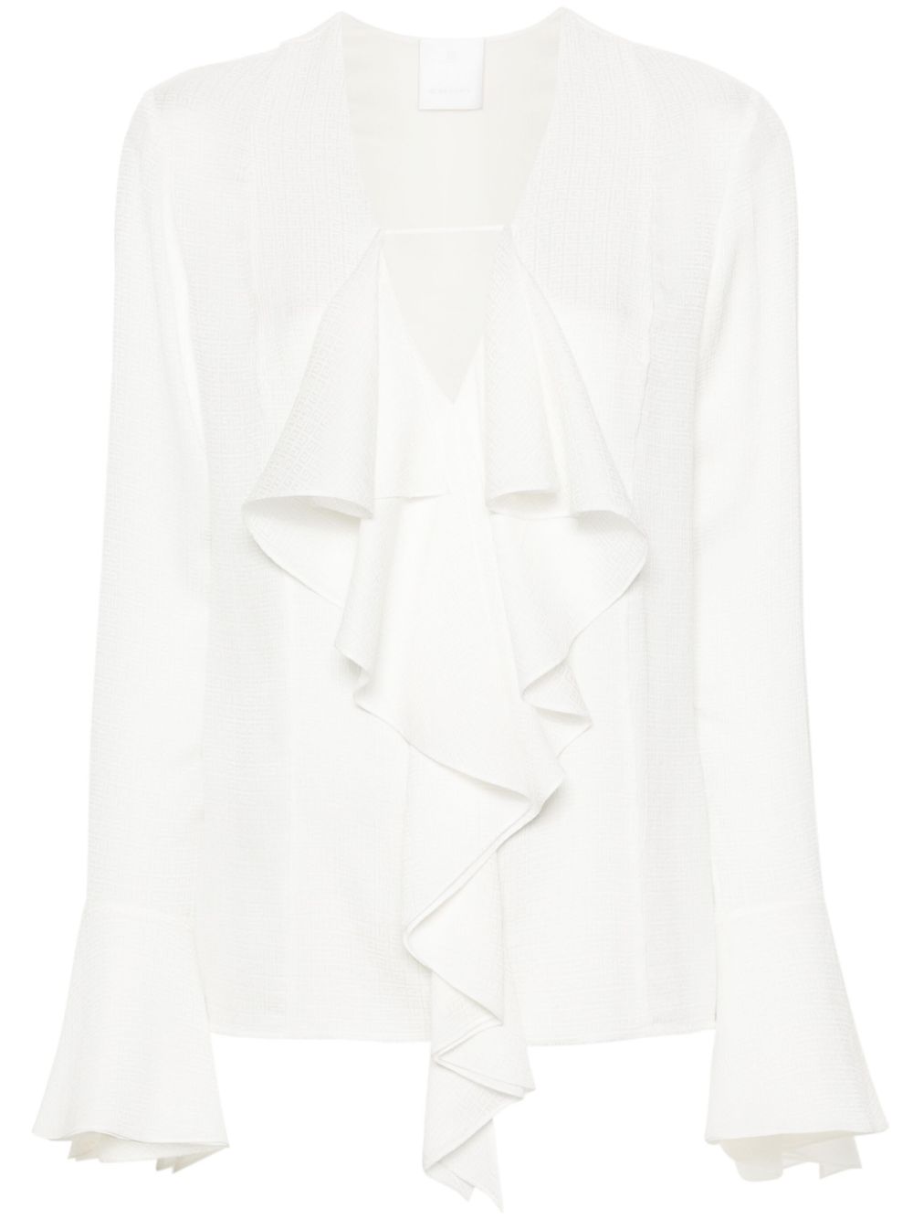 Silk ruffled blouse