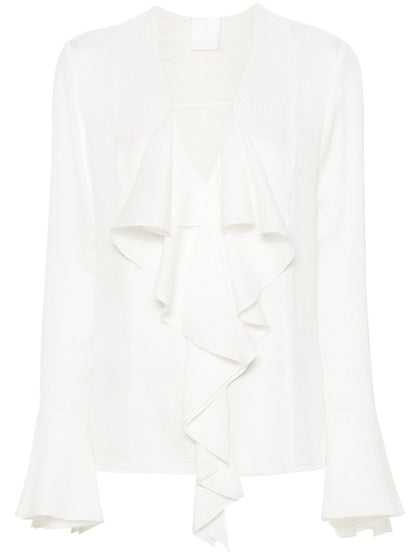 Silk ruffled blouse